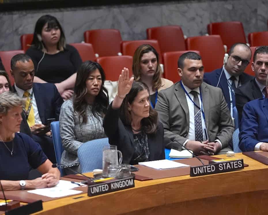 US vetoes UN call for unconditional Gaza ceasefire