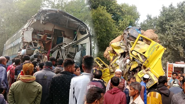 Five killed as bus rams into stationary truck in Dinajpur
